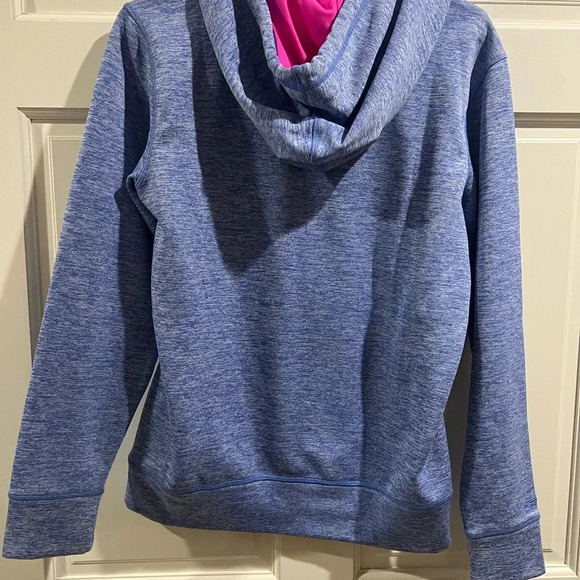 Under Armour Front Logo Hoodie Lt. Blue w/ Pink Logo Size Small - Picture 3 of 3